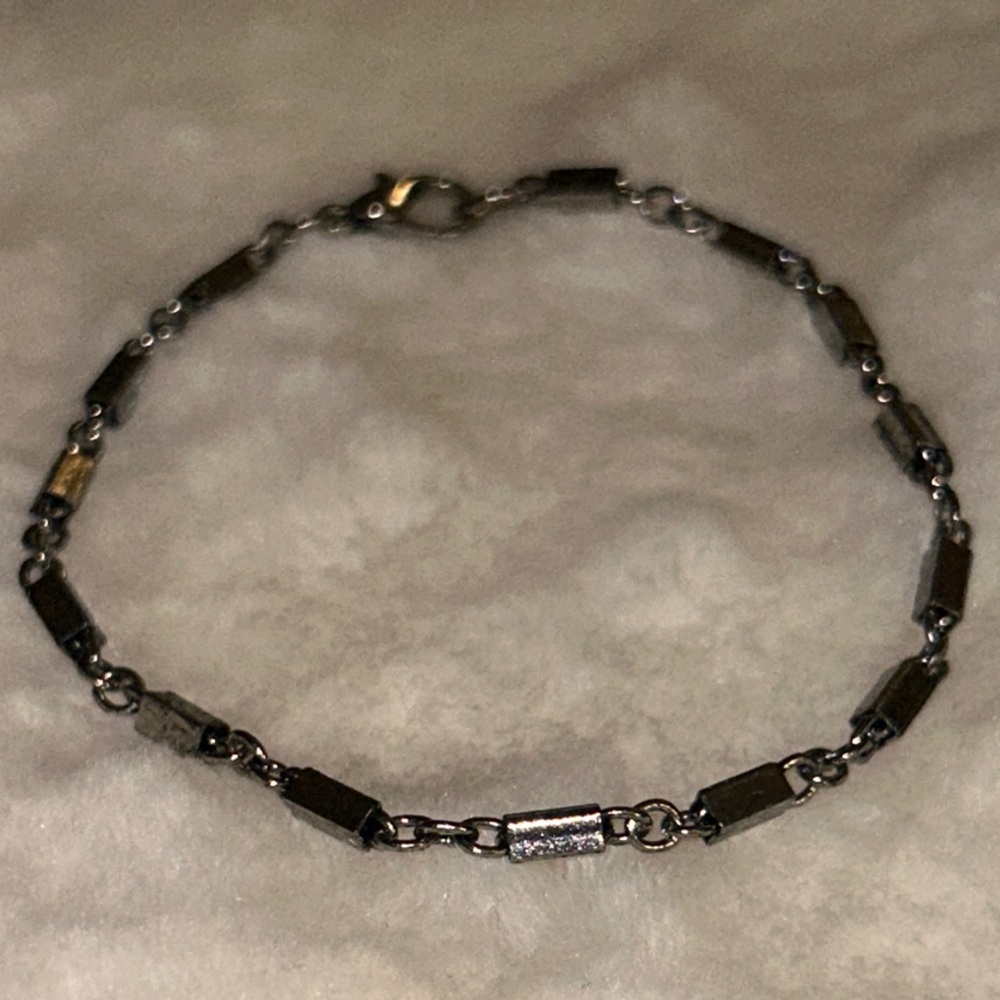 Silver Beaded Link‎ Bracelet